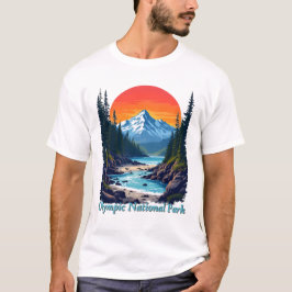 Camiseta Parque Nacional da olimpiadas - Paisagem Sunset