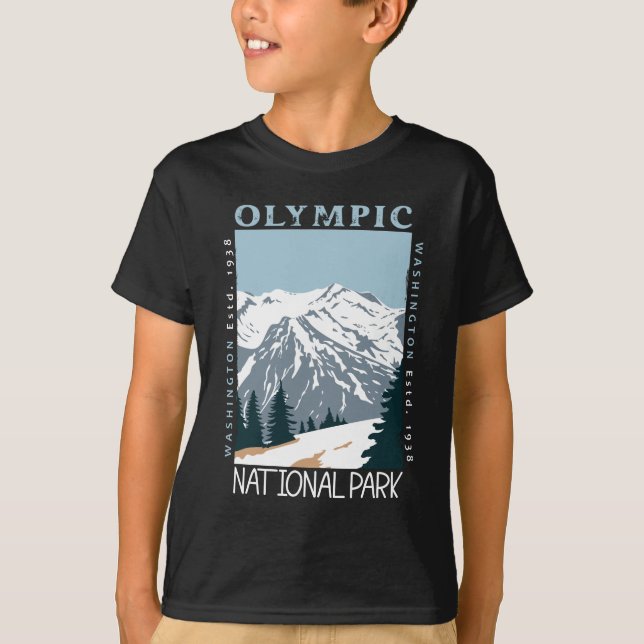 Camiseta Parque Nacional da olimpiadas, Washington (Frente)