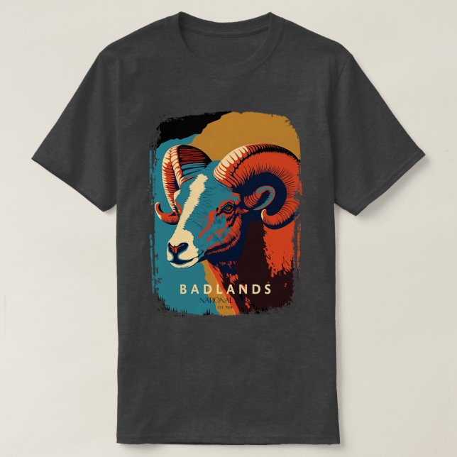 Camiseta Parque Nacional das Badlands 1 (Frente do Design)