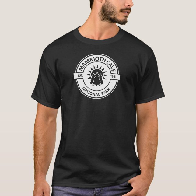 Camiseta Parque Nacional das Cavernas de Mamute Árvores Sol (Frente)
