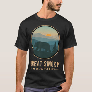 Camiseta Parque Nacional das Grandes Montanhas Fumosas Retr