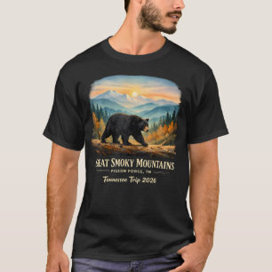 Camiseta Parque Nacional das Grandes Montanhas Fumosas Urso