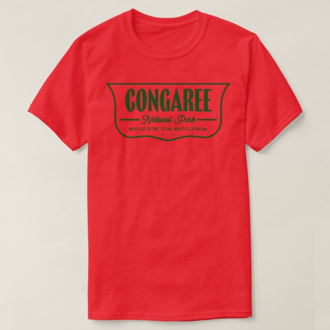 Camiseta Parque Nacional das Ilhas Congaree Green (Frente do Design)