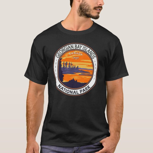 Camiseta Parque Nacional das Ilhas da Baía Georgiana Crachá (Frente)