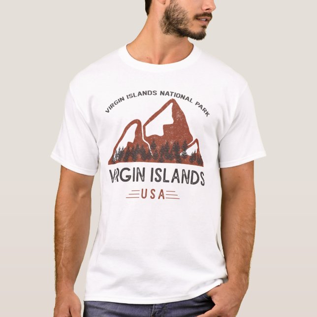 Camiseta Parque Nacional das Ilhas Virgens Vintage (Frente)