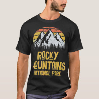 Camiseta Parque Nacional das Montanhas Rochosas Vintage Ret