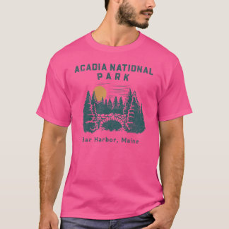 Camiseta Parque Nacional de Acadia amigo retrô