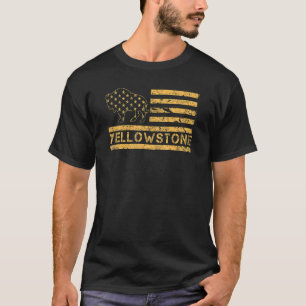 Camiseta Parque Nacional de Bandeira Americano Wyoming Yell