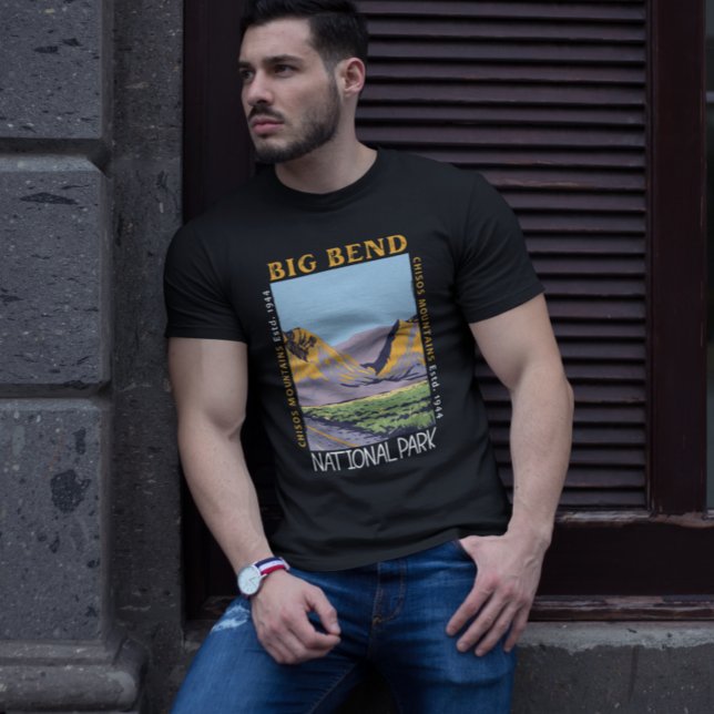 Camiseta Parque Nacional de Big Bend, Chisos Mountain, se a (Criador carregado)