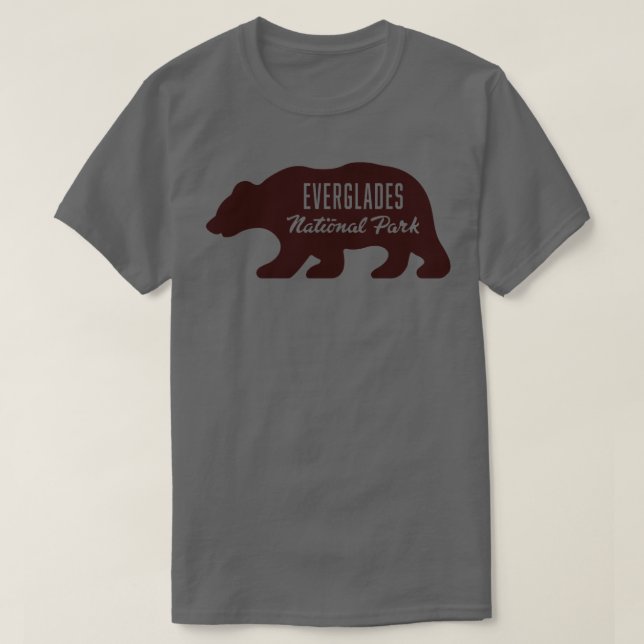 Camiseta Parque Nacional de Everglades Bear Brown (Frente do Design)
