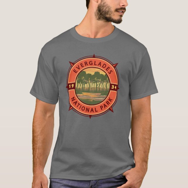 Camiseta Parque Nacional de Everglades — Pôr do Sol (Frente)