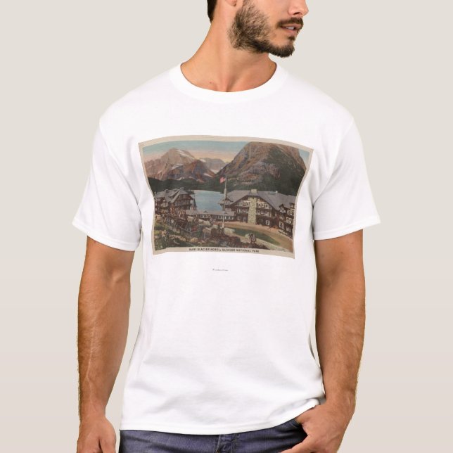 Camiseta Parque nacional de geleira, TA - muita hotel da (Frente)