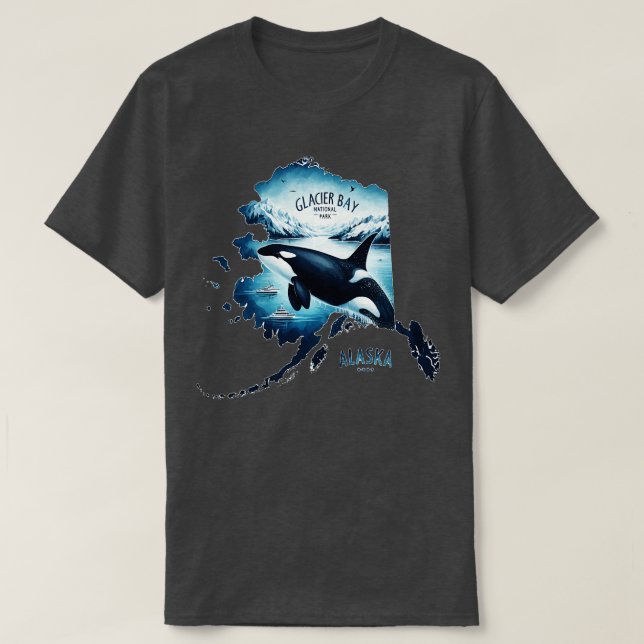 Camiseta parque nacional de geleiras TSirt (Frente do Design)