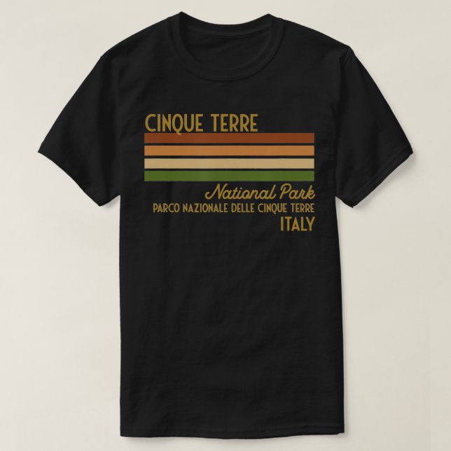 Camiseta Parque Nacional de Itália Cinque Terre  (Frente do Design)