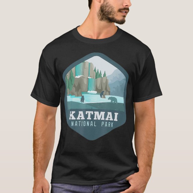 Camiseta Parque Nacional de Katmai ao ar livre Themed acamp (Frente)