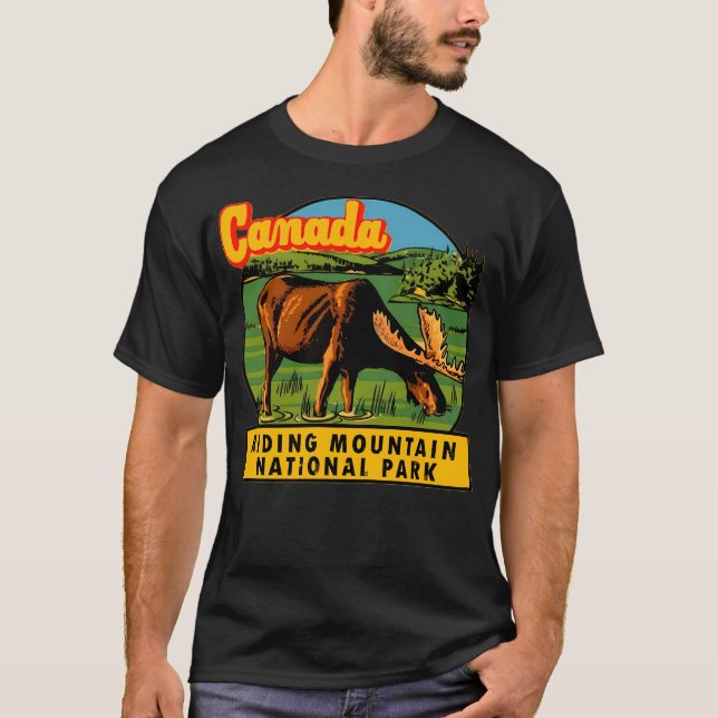 Camiseta Parque Nacional de Manitoba Vintage Tra (Frente)