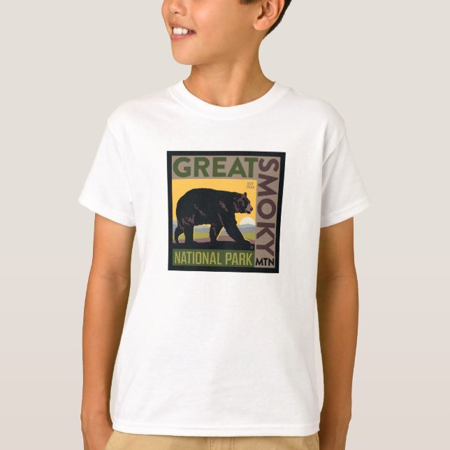 Camiseta Parque Nacional de Montanha excelente | Urso (Frente)