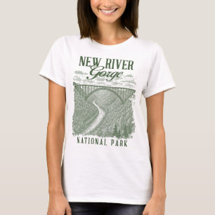 Camiseta Parque Nacional de New River Gorge que Viaja pela 