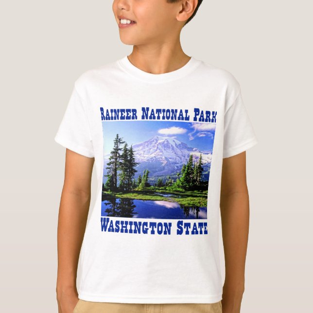Camiseta Parque nacional de Raineer - estado de Washington (Frente)