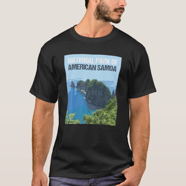 Camiseta Parque Nacional De Samoa Poster Design (Frente)