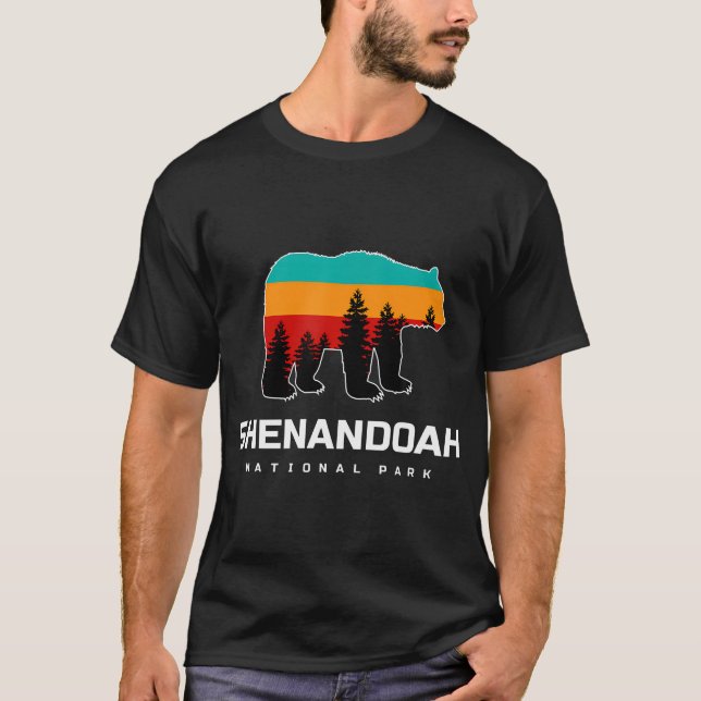 Camiseta Parque Nacional de Shenandoah - Urso - Shenandoah (Frente)