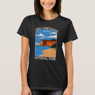 Camiseta Parque Nacional de Tortugas Seco na Flórida Retro