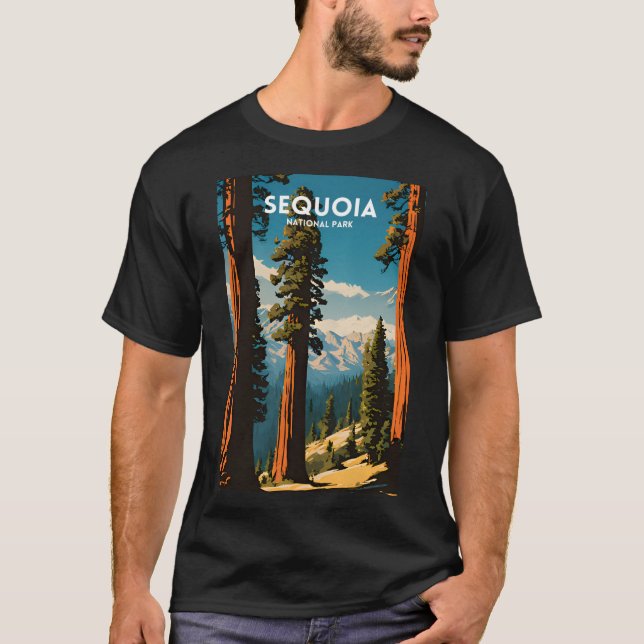 Camiseta Parque Nacional de viagem Sequoia (Frente)