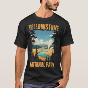 Camiseta Parque Nacional de Yellowstone Caminhada Acampamen