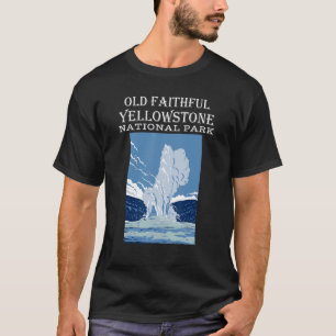 Camiseta Parque Nacional de Yellowstone, Geyser, antigo e f