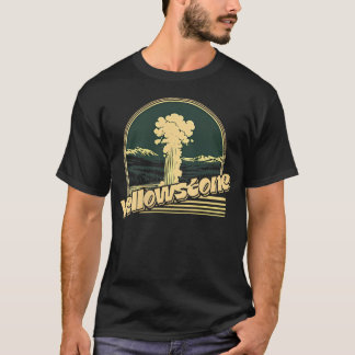 Camiseta Parque Nacional de Yellowstone Retro ( Na Frente E