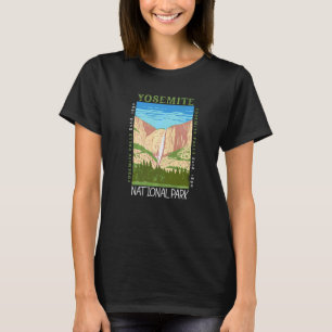 Camiseta Parque Nacional de Yosemite Cascata Vintag