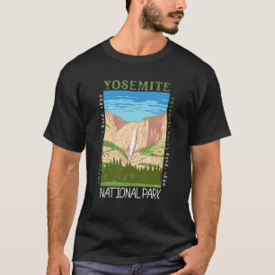 Camiseta Parque Nacional de Yosemite Cascata Vintag