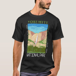 Camiseta Parque Nacional de Yosemite Cascata Vintag