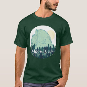 Camiseta Parque Nacional de Yosemite, Meia Dome Verde