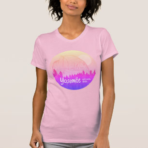 Camiseta Parque Nacional de Yosemite Meio Dome Pink Sunset
