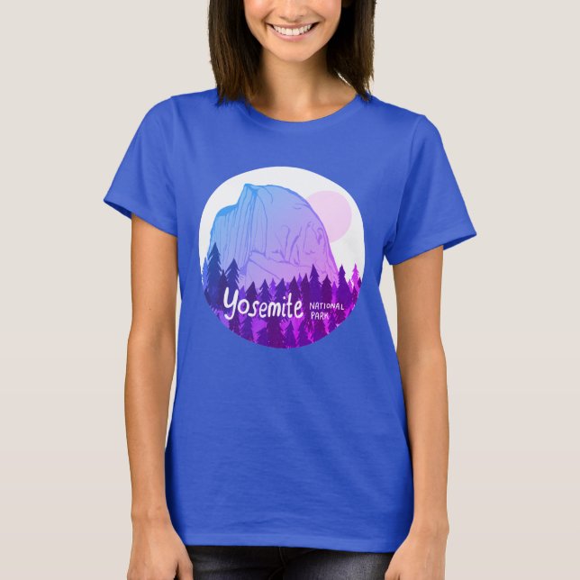 Camiseta Parque Nacional de Yosemite Meio Dome Roxo BLue (Frente)