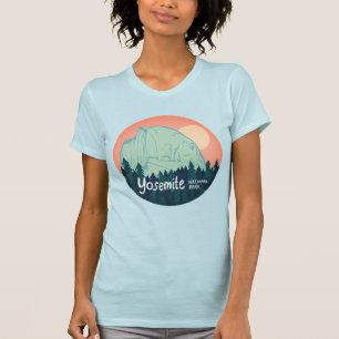 Camiseta Parque Nacional de Yosemite Meio Domo Rosa