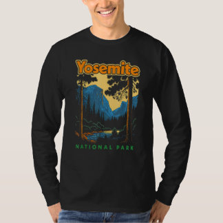 Camiseta Parque Nacional de Yosemite Vale de Yosemite Retro