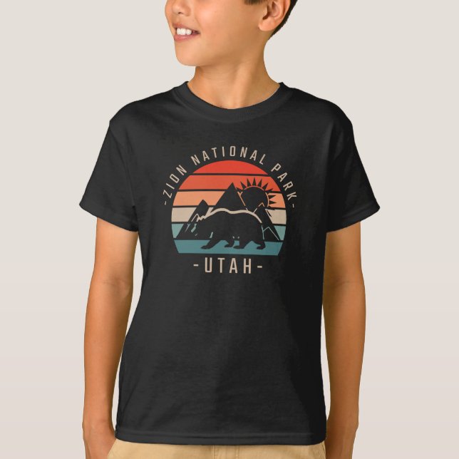 Camiseta Parque Nacional de Zion Retro (Frente)