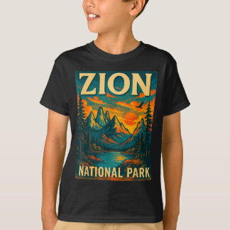 Camiseta parque nacional de Zion viagem vintage ao ar livre