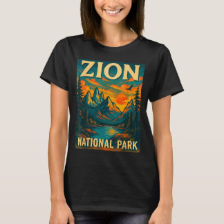 Camiseta parque nacional de Zion viagem vintage ao ar livre
