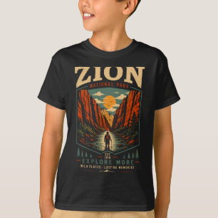 Camiseta parque nacional de Zion vintage retro canyon exter