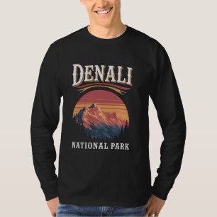 Camiseta Parque Nacional Denali Alasca Design de Pôr do Sol