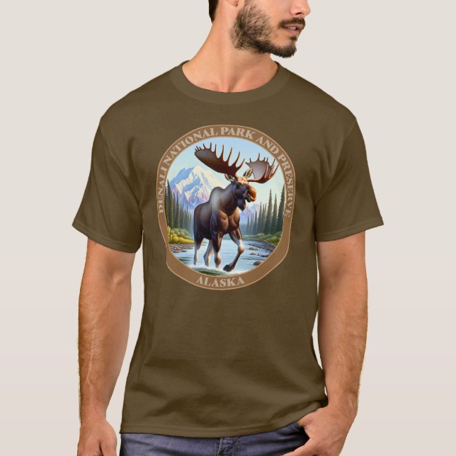 Camiseta Parque Nacional Denali e Preservar o Alasca (Frente)