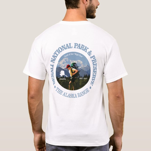 Camiseta Parque Nacional Denali (Hiker C) (Verso)