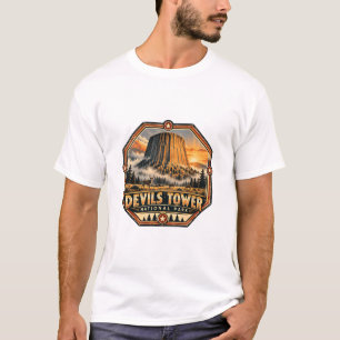 Camiseta Parque Nacional Devils Tower – Aventura Vintage Wy