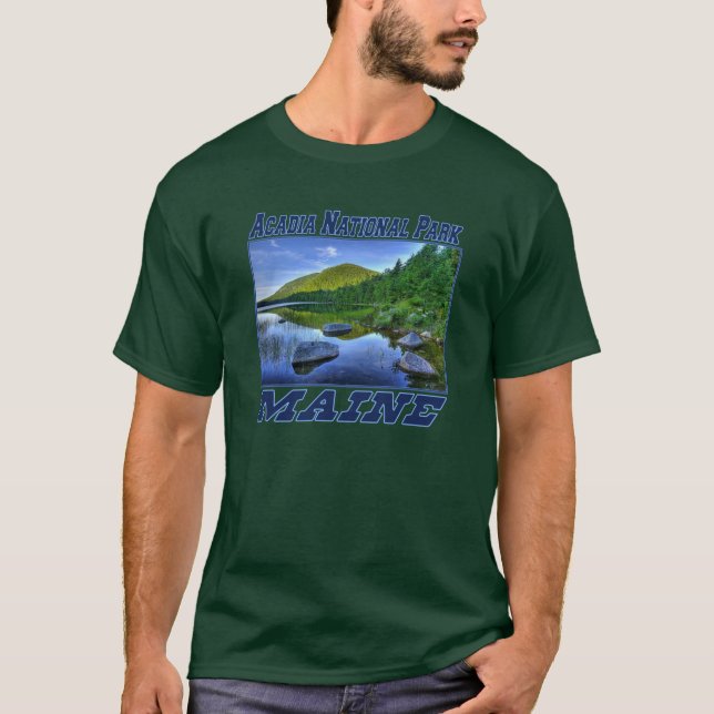 Camiseta Parque nacional do Acadia - t-shirt escuro adulto (Frente)