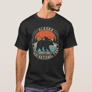 Camiseta Parque Nacional do Alaska Katmai - Retro Bear Souv