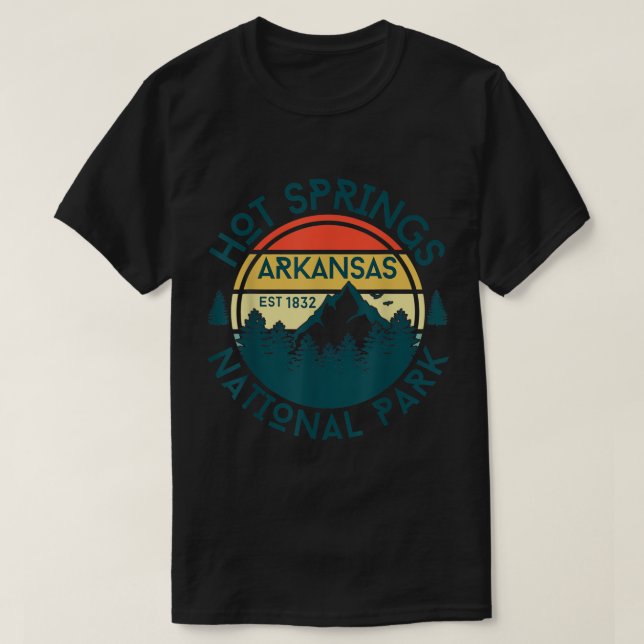 Camiseta Parque Nacional do Arkansas Nature Hiking T (Frente do Design)