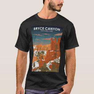 Camiseta Parque Nacional do Bryce Canyon na Noite de Vintag